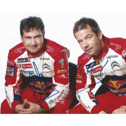 Autographe Daniel ELENA & Sebastien LOEB