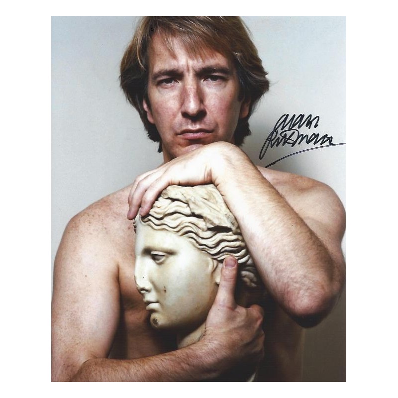 ALAN RICKMAN Signed Autographed Photo B/W main image 0