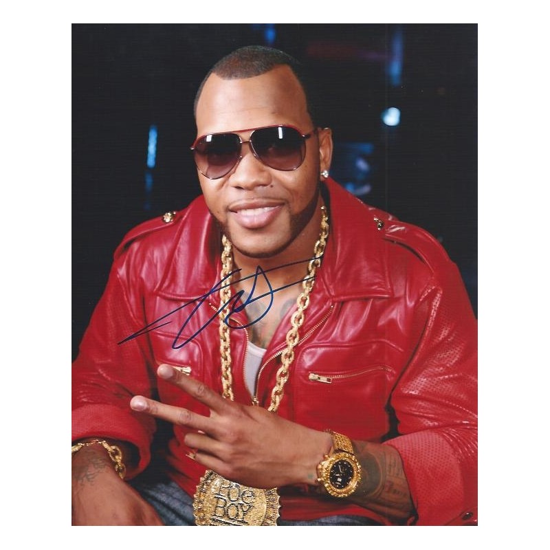 LIMITED EDITION FLO RIDA SIGNED PHOTOGRAPH CERT PRINTED AUTOGRAPH