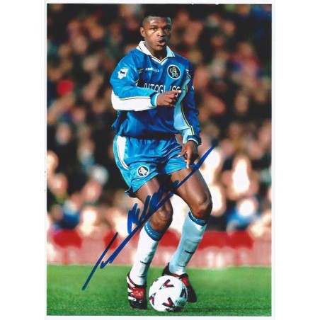 Photo Dédicacée De Marcel Desailly - Légende Du Football (Chelsea, AC Milan, Equipe De France)