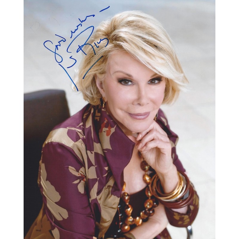 JOAN RIVERS  8"X10"  B & W Autographed Rreprint Photocopy 