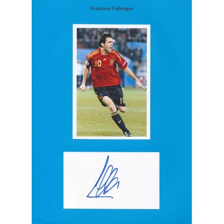 Cesc Fàbregas サイン入り写真 フレーム付き Cesc Fabregas Signed Plaque and Photo Frame: Arsenal Icon