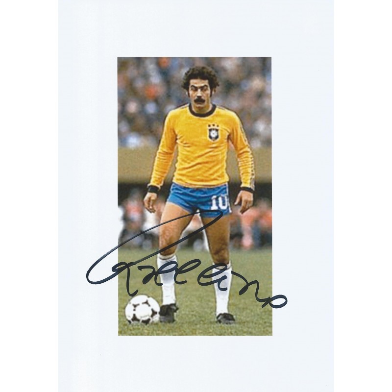 BRAZIL AUTOGRAPHED SIGNED A4 PP POSTER PHOTO RIVELINO 