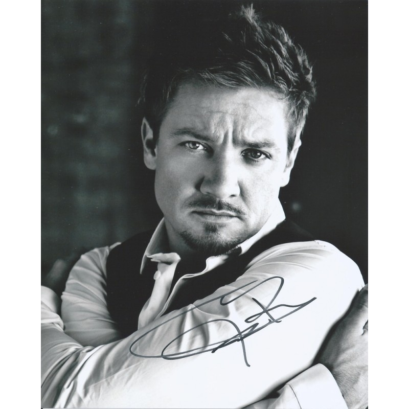 ジェレミーレナー　サイン　オートグラフ　8×10インチ　Official Pix ジェレミーレナー 直筆サイン 8×10 Official Pix コミコン