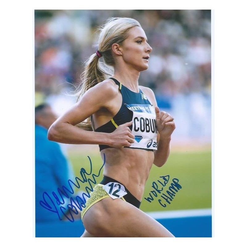 エマ・コーバン直筆サイン入り2Lサイズ写真…Emma Coburn Emma COBURN Autograph
