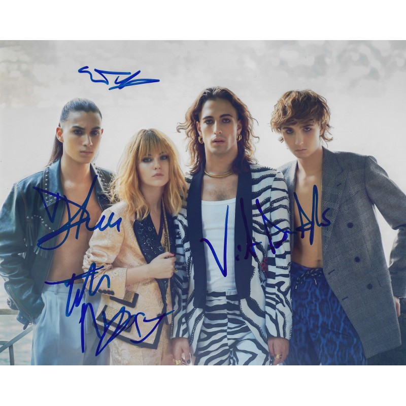ダミアーノ直筆サインマネスキンmaneskin メガジャケット付chosenCD MANESKIN SIGNED CHOSEN VINYL LP RECORD ALBUM W/ JSA CERT