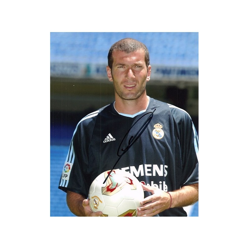 Photo Dédicacée De Zinédine Zidane - Autographe France 1998 - Encadrement Privé